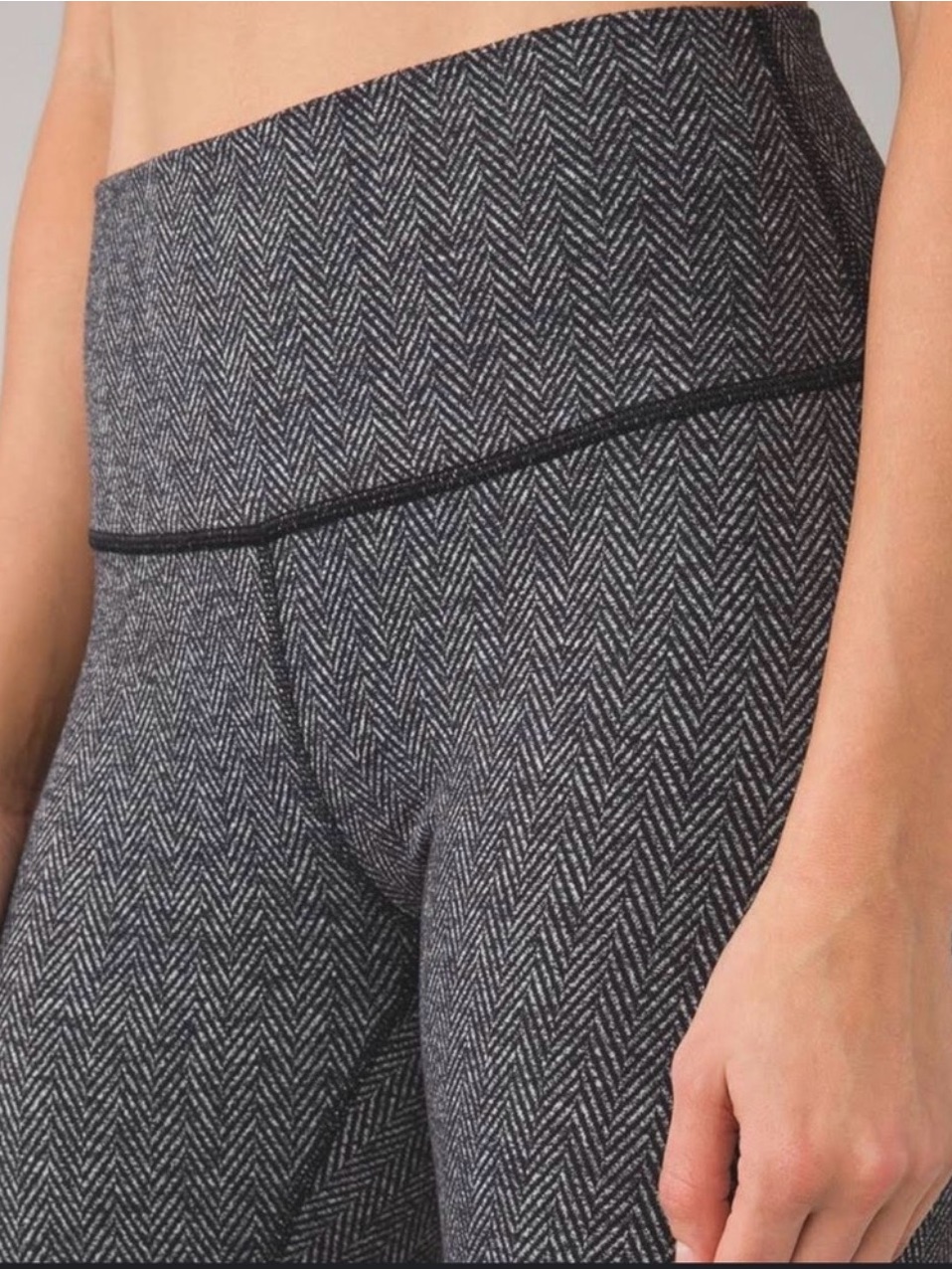 Lululemon Wunder Under Thick Knit High Rise Leggings Sz 4 Herringbone